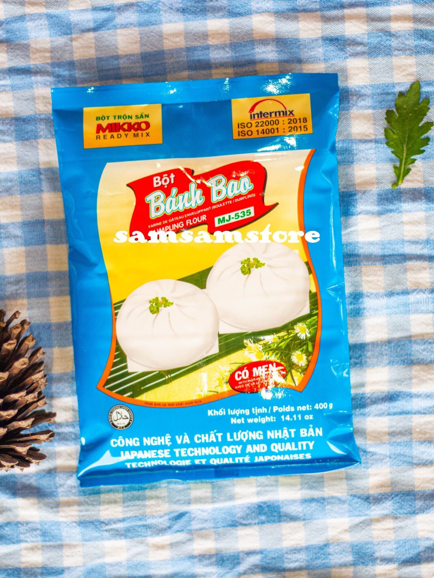Bột bánh bao Mikko trộn sẵn (có sẵn gói men)