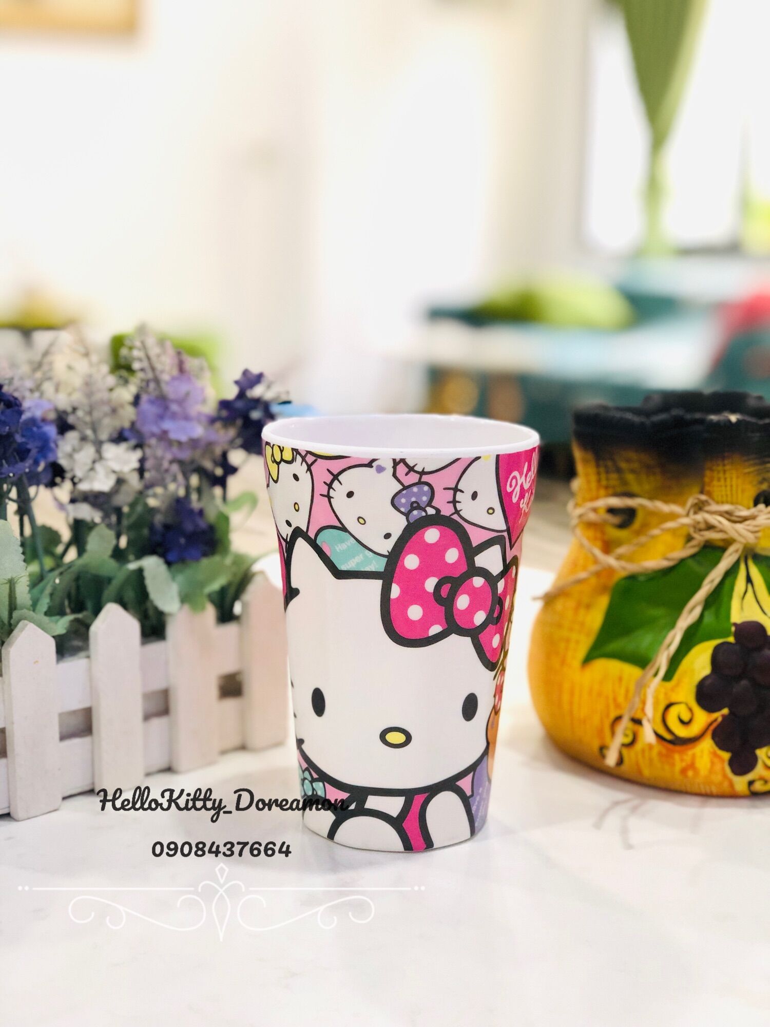 Ly Melamin 501ml HelloKitty Doreamon