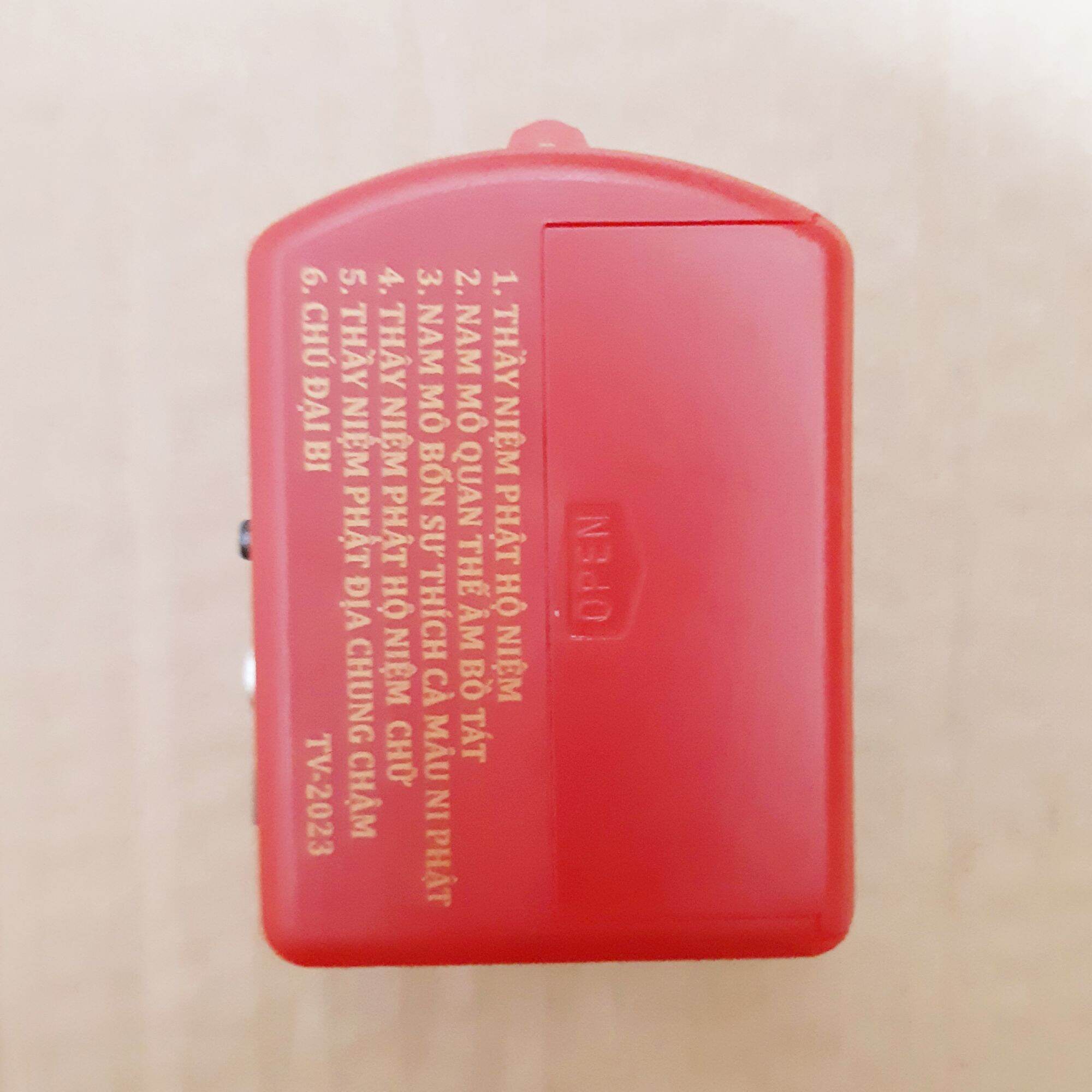 Máy Niệm Phật Mini 6 Bài Có Dây Đeo Cổ