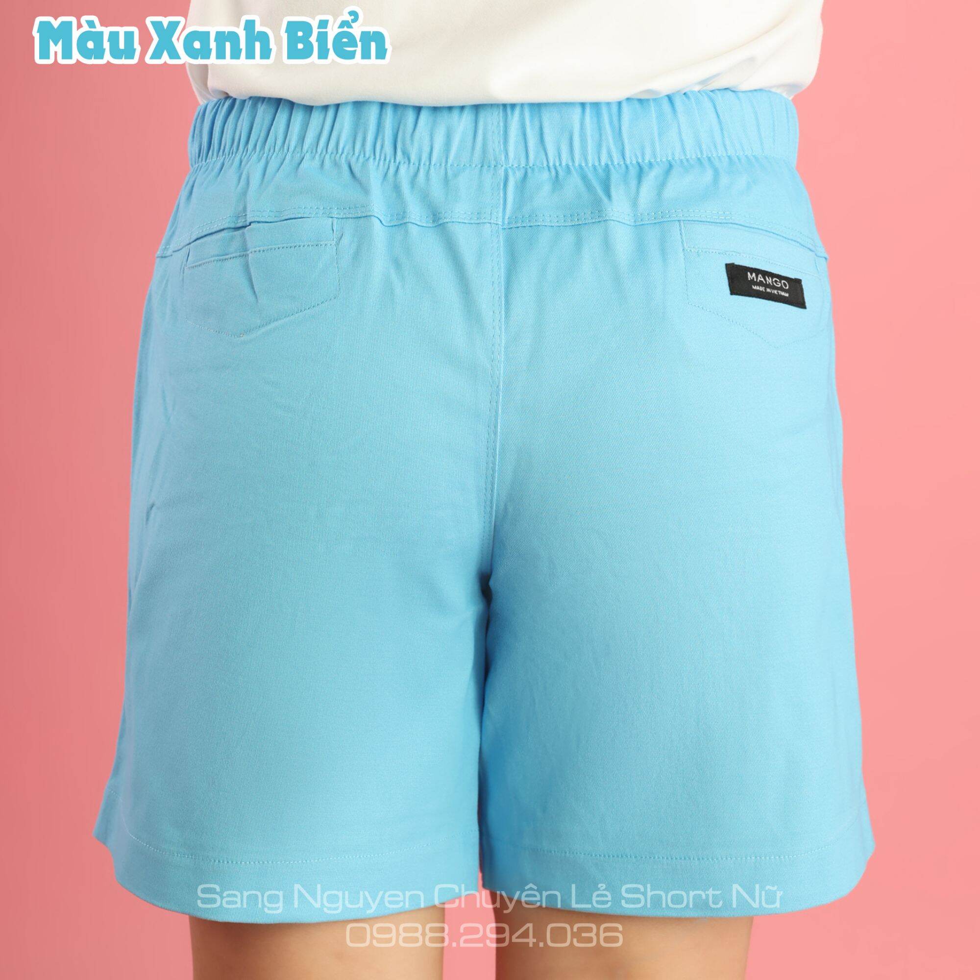 QUẦN SHORT NỮ KAKI LƯNG THUN