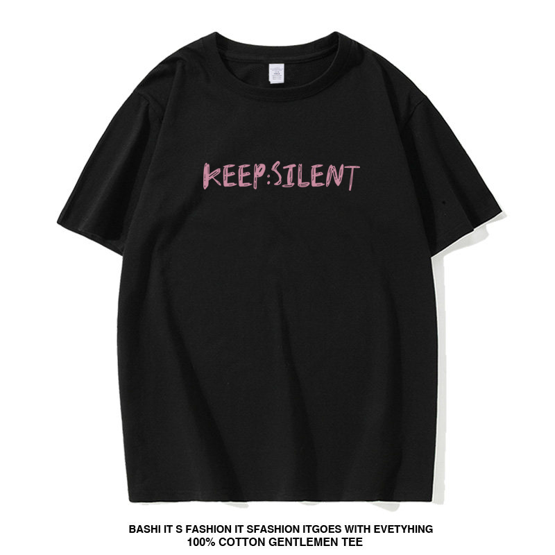 Áo Thun Tay Ngắn Hình Trái Tim Ngày Lễ Tình Nhân Dành Cho Nữ Always Wonder Keep Silent Của Kang Ling