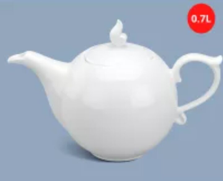 Bình trà sen trắng 0.7l sứ trắng Minh . Long 1