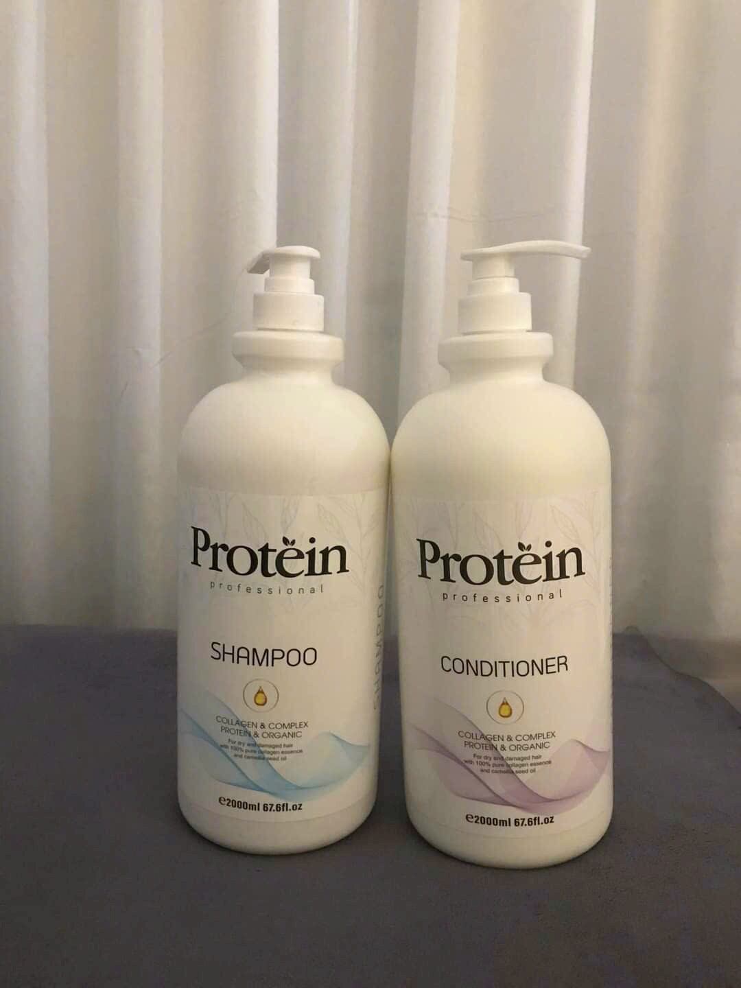 Cặp dầu gội xả protein 2000ml siêu thơm siêu mềm mượt thể tích cực khủng