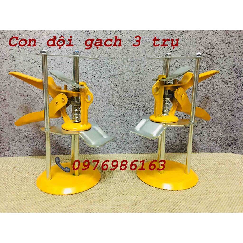 Con đội gạch dùng trong thi công ốp lát nhà tắm nhà vệ sinh - kích nâng gạch ốp lát 3 trụ hàng loại 1