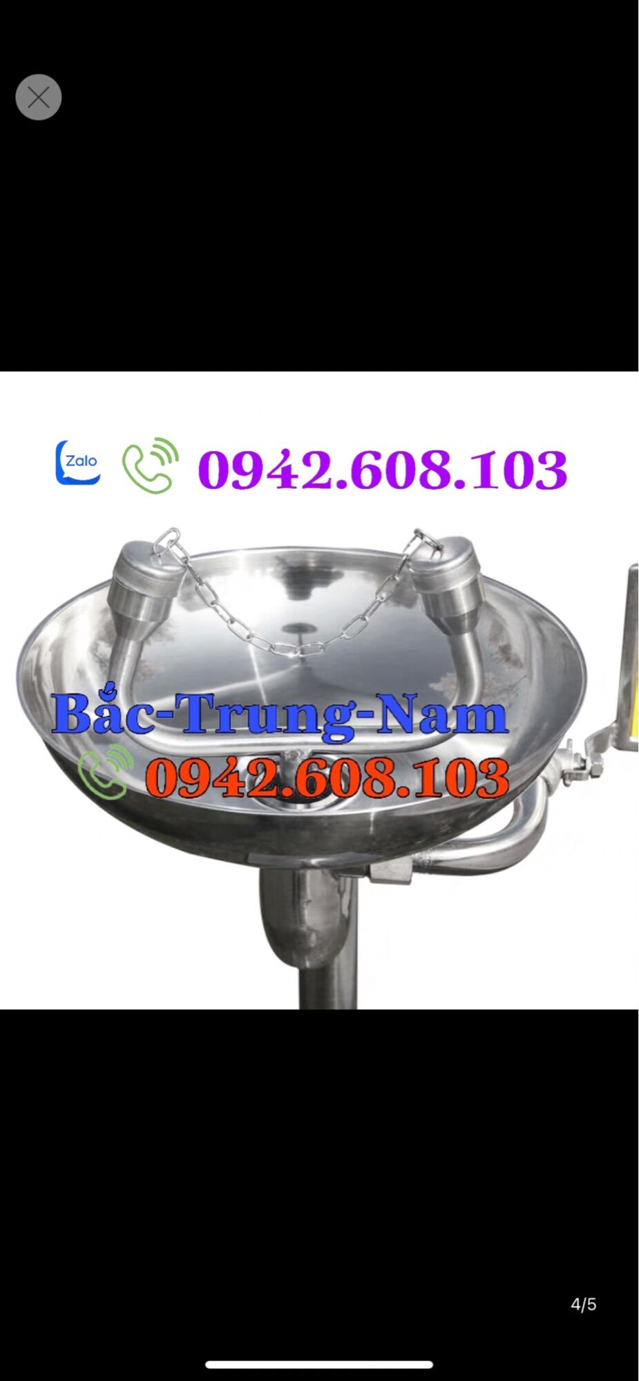 chậu rửa mắt khẩn cấp inox 304 cao cấp