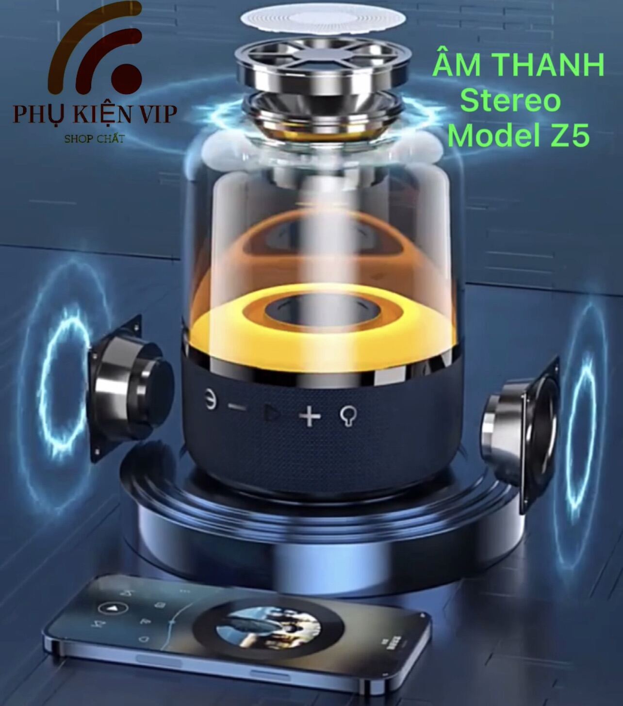 LOA BLUTOOTH SIÊU CHẤT MODEL Z5 [ÂM THANH STEREO CỰC ĐỈNH] Siêu Bass / Pin  Trâu 3-4h chơi Nhạc (bảo hành 12 tháng) - MixASale