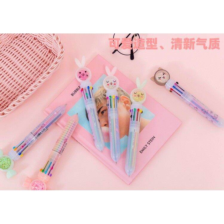 [HCM]Bút bi 10 màu nhũ kim tuyến nhiều hình dễ thương đáng yêu