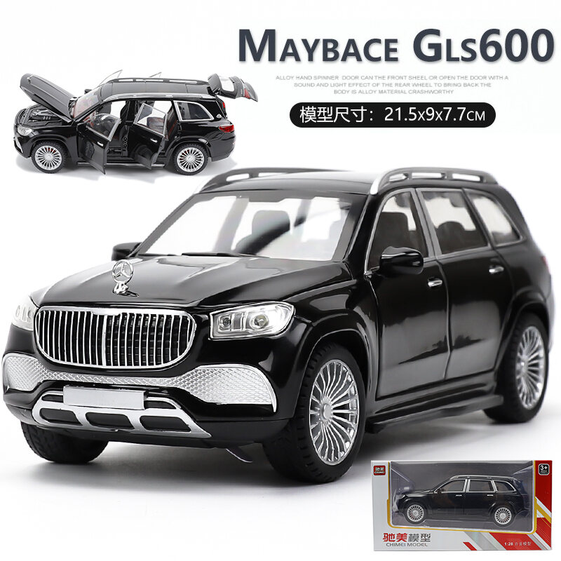 Mô Hình Xe Hơi Mercedes-Benz Maybach Gls600 Mô Hình Ô Tô Hợp Kim 1:24 Mô Phỏng Đồ Chơi Xe Việt Dã Kim Loại Bé Trai Nhỏ