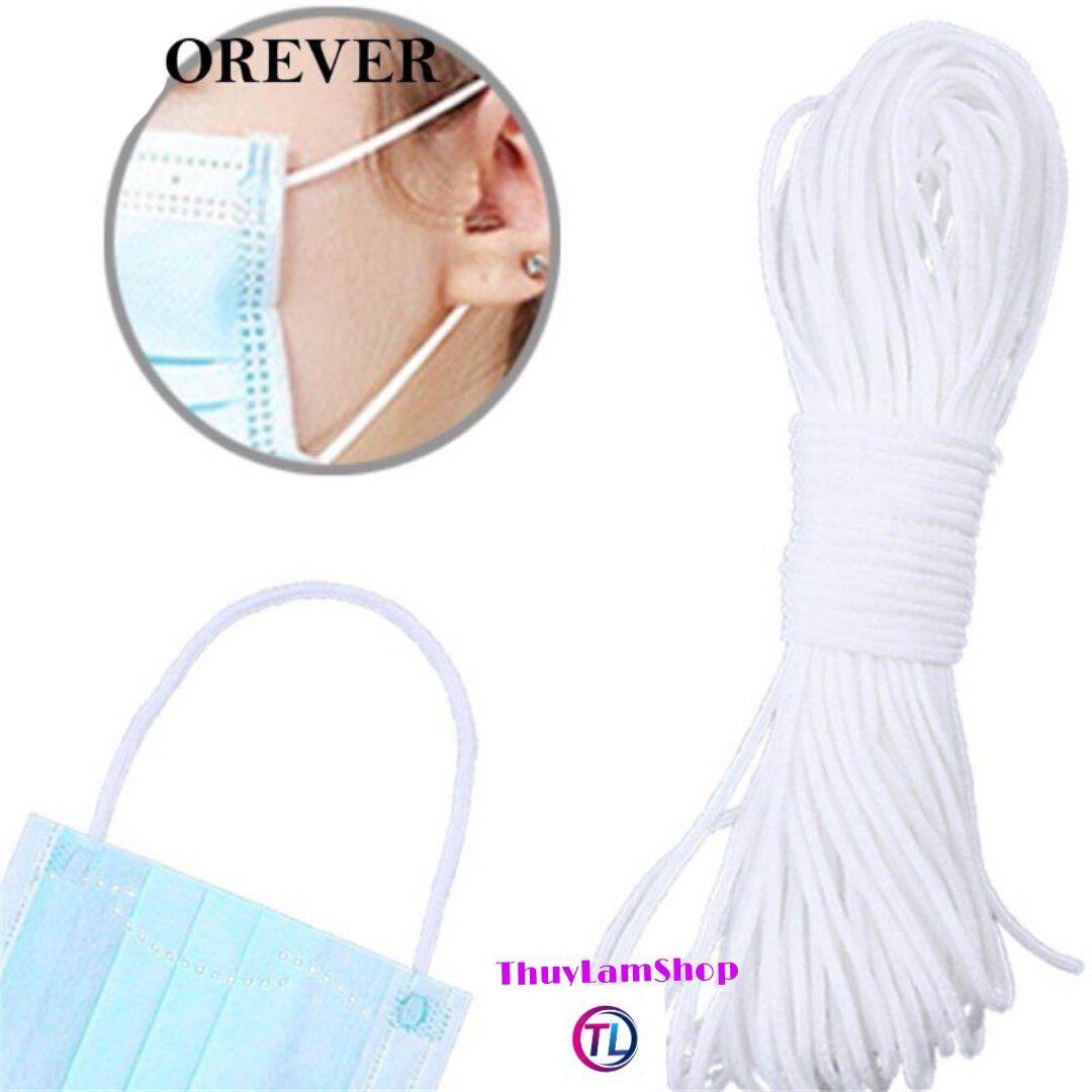5m dây thun may khẩu trang y tế cao cấp êm dịu cho tai