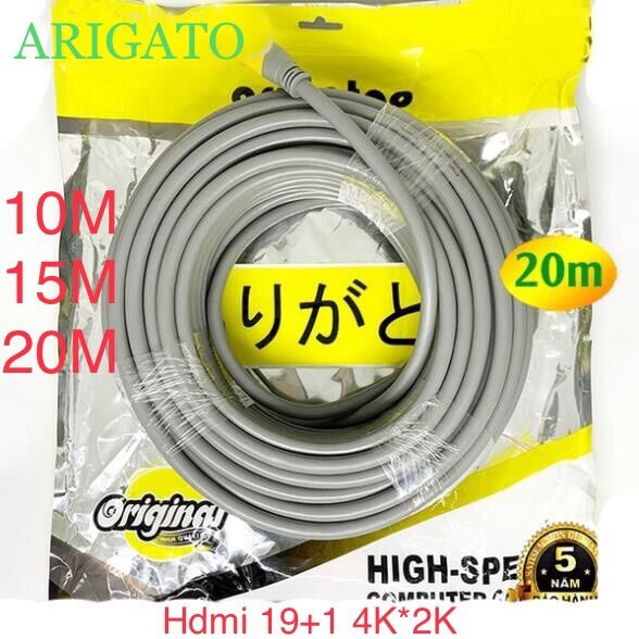 Cáp hdmi arigato 20m lõi đồng hdtv 4k*2k - dây hdmi to hdmi tròn chuẩn full hd 1080p