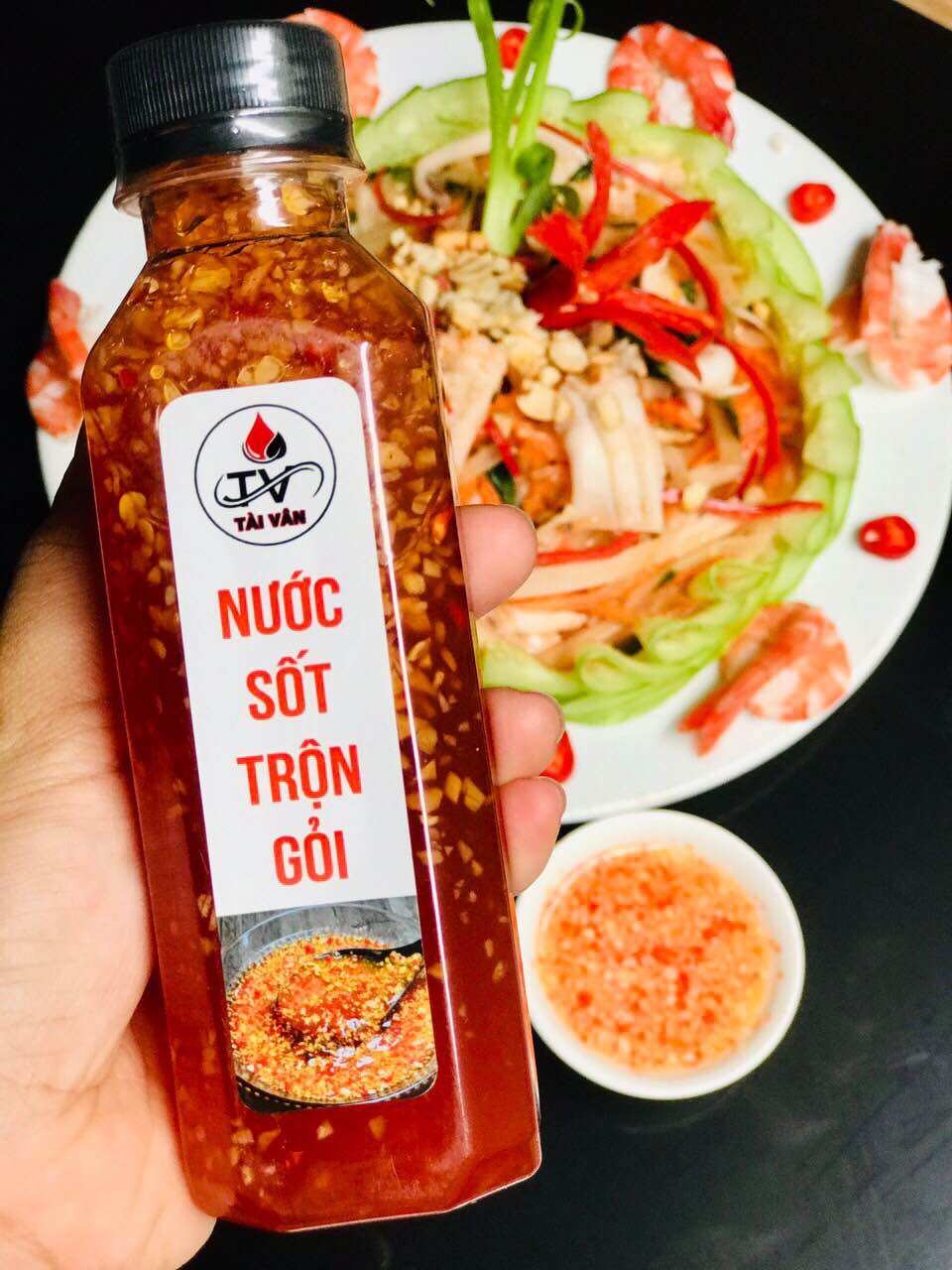 Nước trộn gỏi Tài Vân,sốt nộm trộn, nước sốt làm gỏi chua ngọt,1 chai 300g