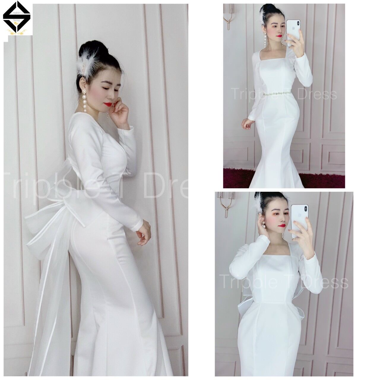 ĐẦM DỰ TIỆC BODY ĐUÔI CÁ HỞ LƯNG KÈM ẢNH THẬT