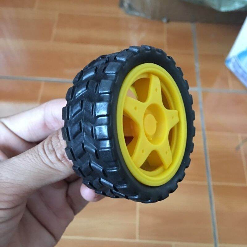 Động cơ giảm tốc vàng kèm bánh xe chế