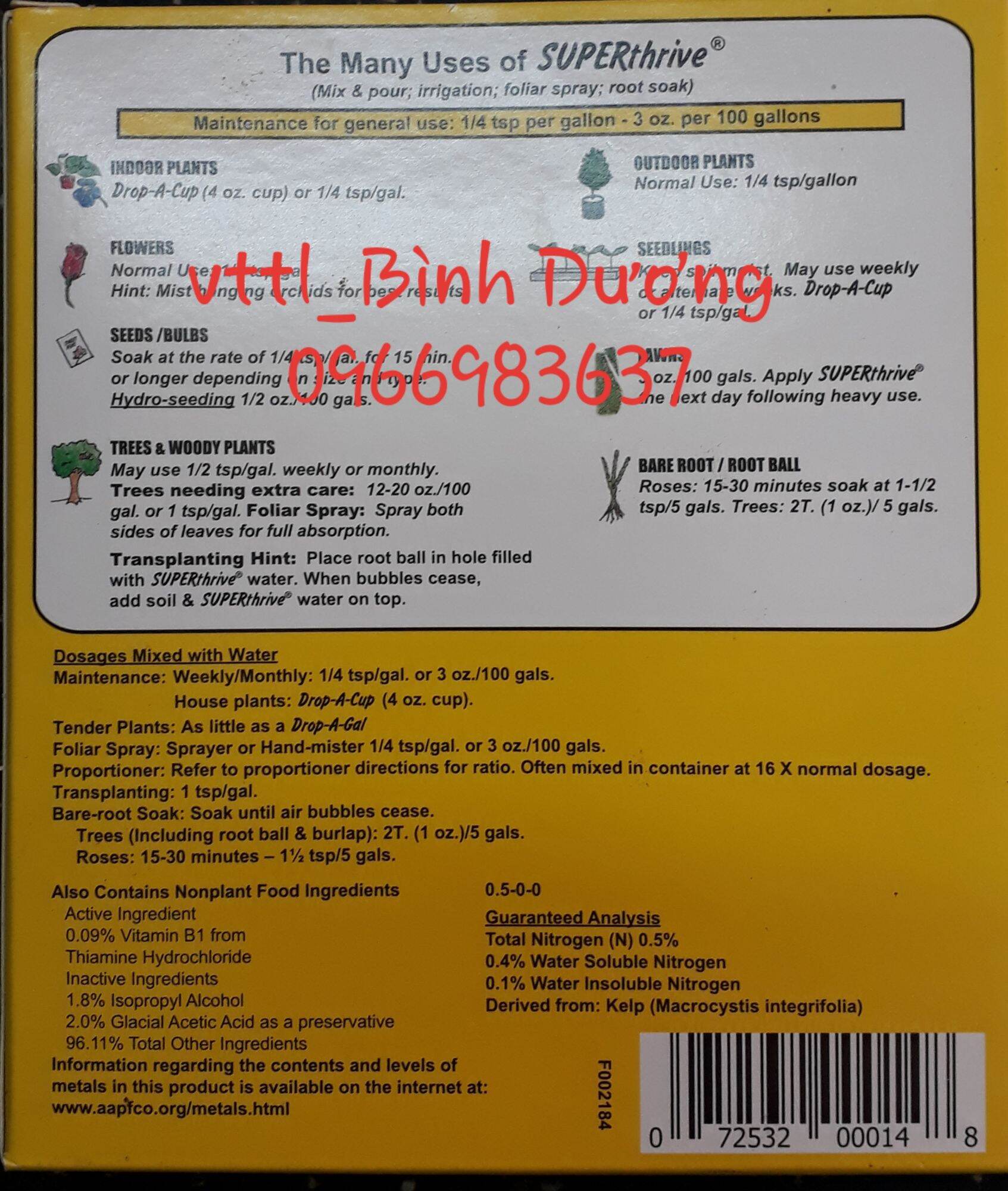 Supper thrive 120ml nhập khẩu Mỹ