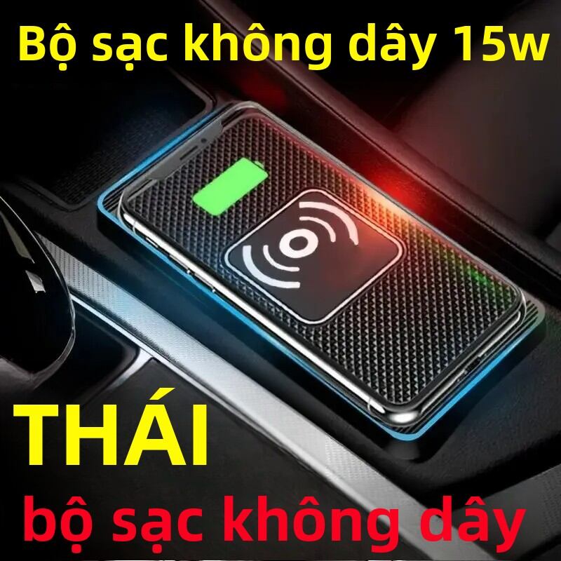  Sạc Không Dây Ô Tô PD USB Đế Sạc Nhanh Đế Silicon Chống Trượt Tương Thích Với iPhone Samsung Xiaomi - Cổng Type C 