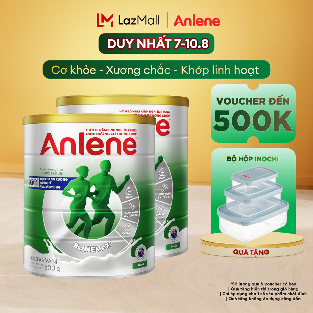[up to 16% Off up to 175K for Orders from 800K][Freeship 0Vnd Nationwide] Combo of 2 Anlene Vanilla Flavored Powdered Milk 800g