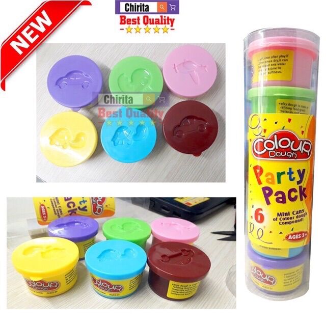 [HCM]Đất Nặn 6 Màu Vui Nhộn Cho Bé - Đất Sét Colour Dough - Chirita