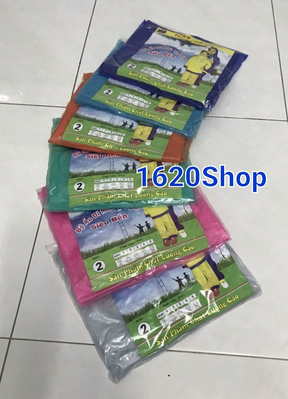 Áo Mưa Bộ Cho Bé 2 Đến 8 Tuổi