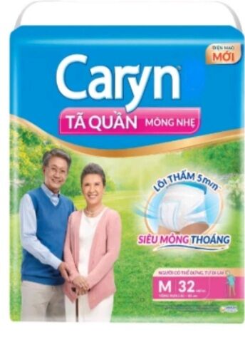 [ Tặng 2 ] Tã quần Caryn người già M32 mỏng nhẹ