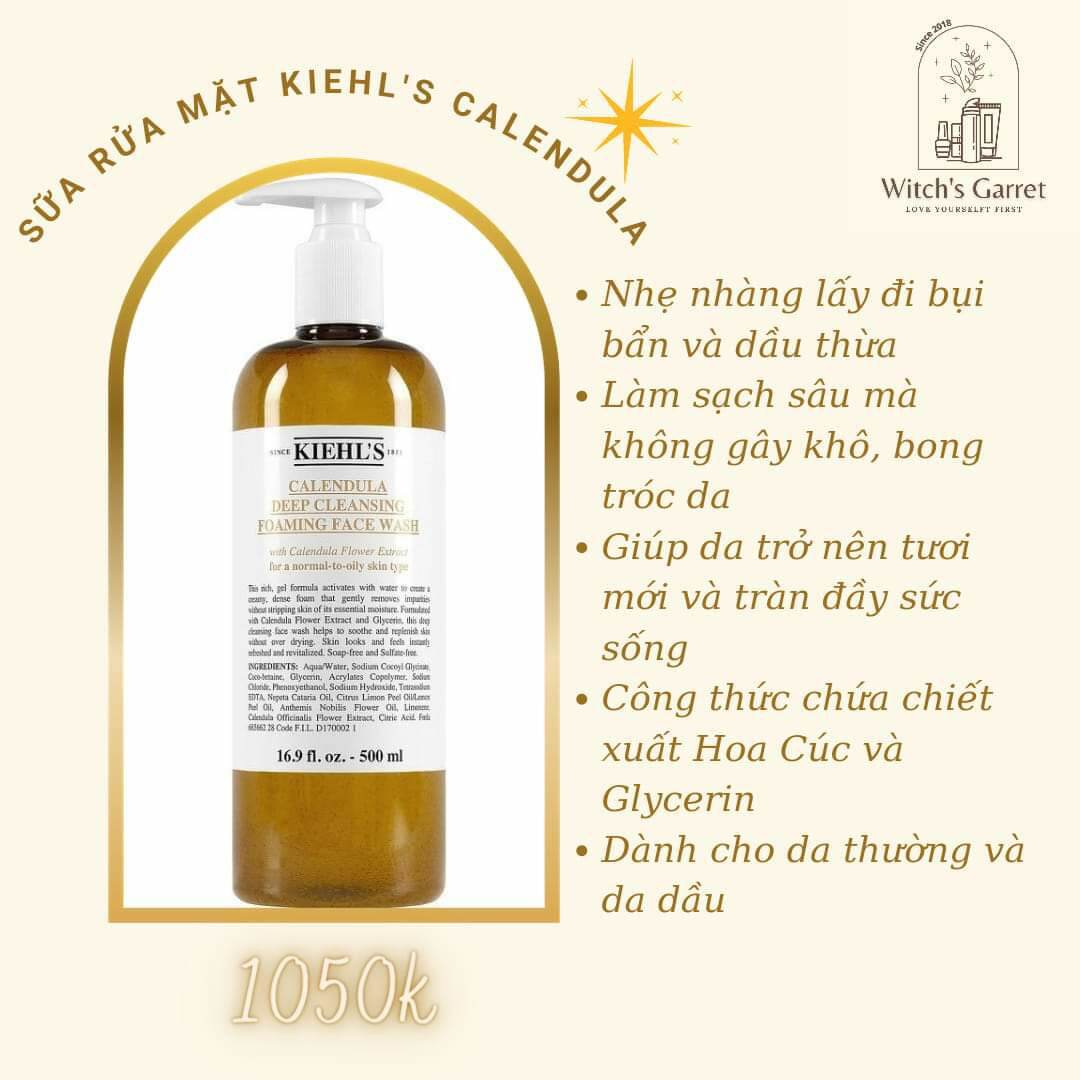 Sữa rửa mặt hoa cúc Kiehl 500ml