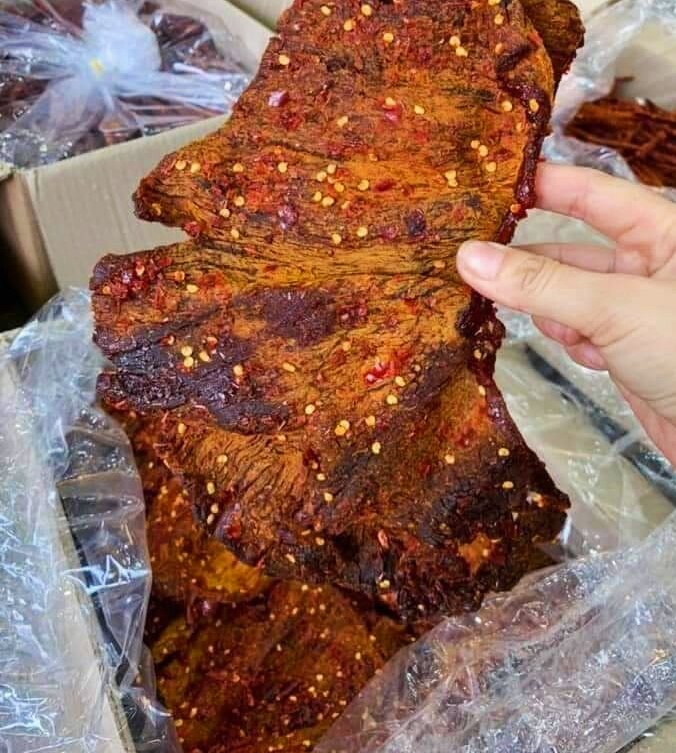 500g khô bò miếng hồng ngự, khô bò thật 100%, thơm ngon, thấm vị, siêu mềm - hàng loại 1