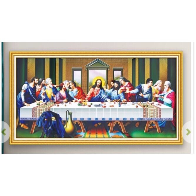 Tranh đính đá bữa tiệc ly lg1406/ 150x80cm/ chưa đính đá