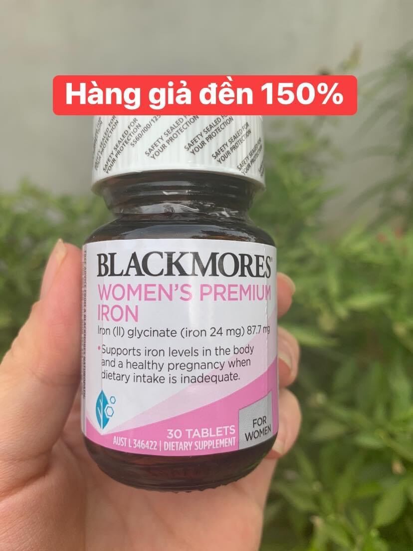 Bill, hàng air Viên sắt cho bà bầu và sau sinh Blackmores Women's Premium Iron không gây táo bón (mẫu mới)