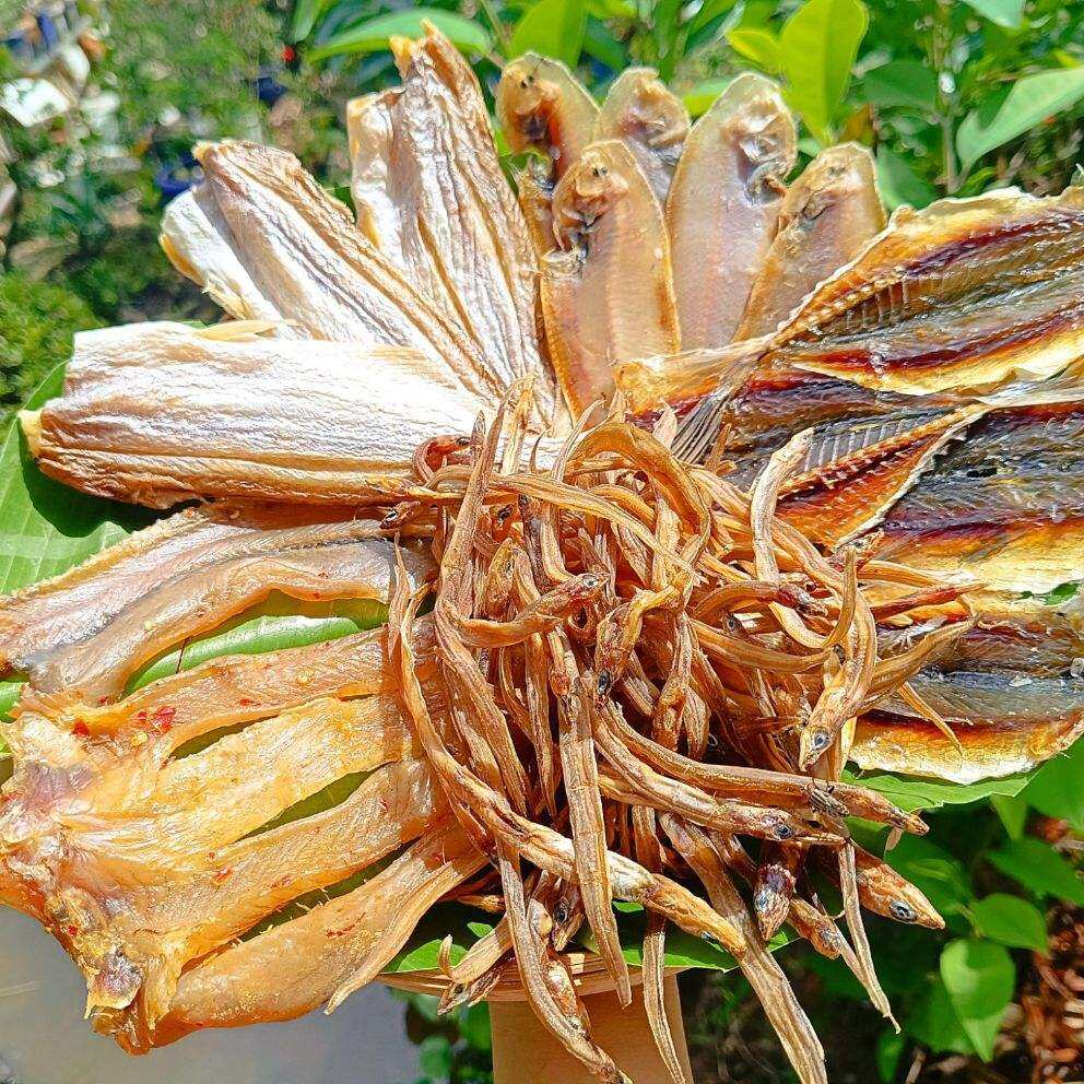 Set khô cá Miền Tây mix 5 loại 500g ( khô cá lóc, dứa baby, chỉ vàng, lìm kìm trứng, lưỡi trâu)