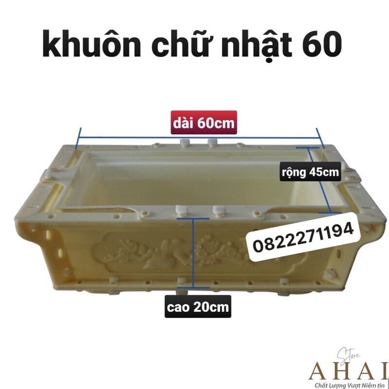 Khuôn đúc chậu chữ nhật 60