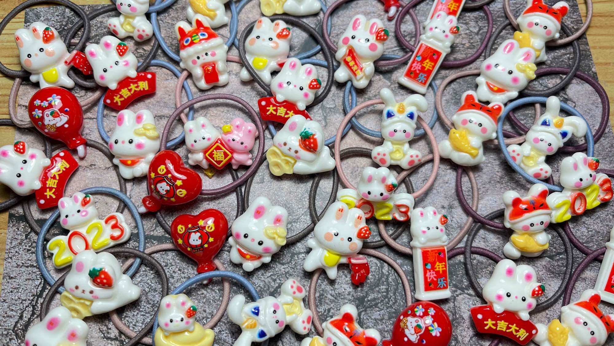 Set 30 dây cột tóc nữ, phong cách cute, hoạt hình siêu dễ thương.
