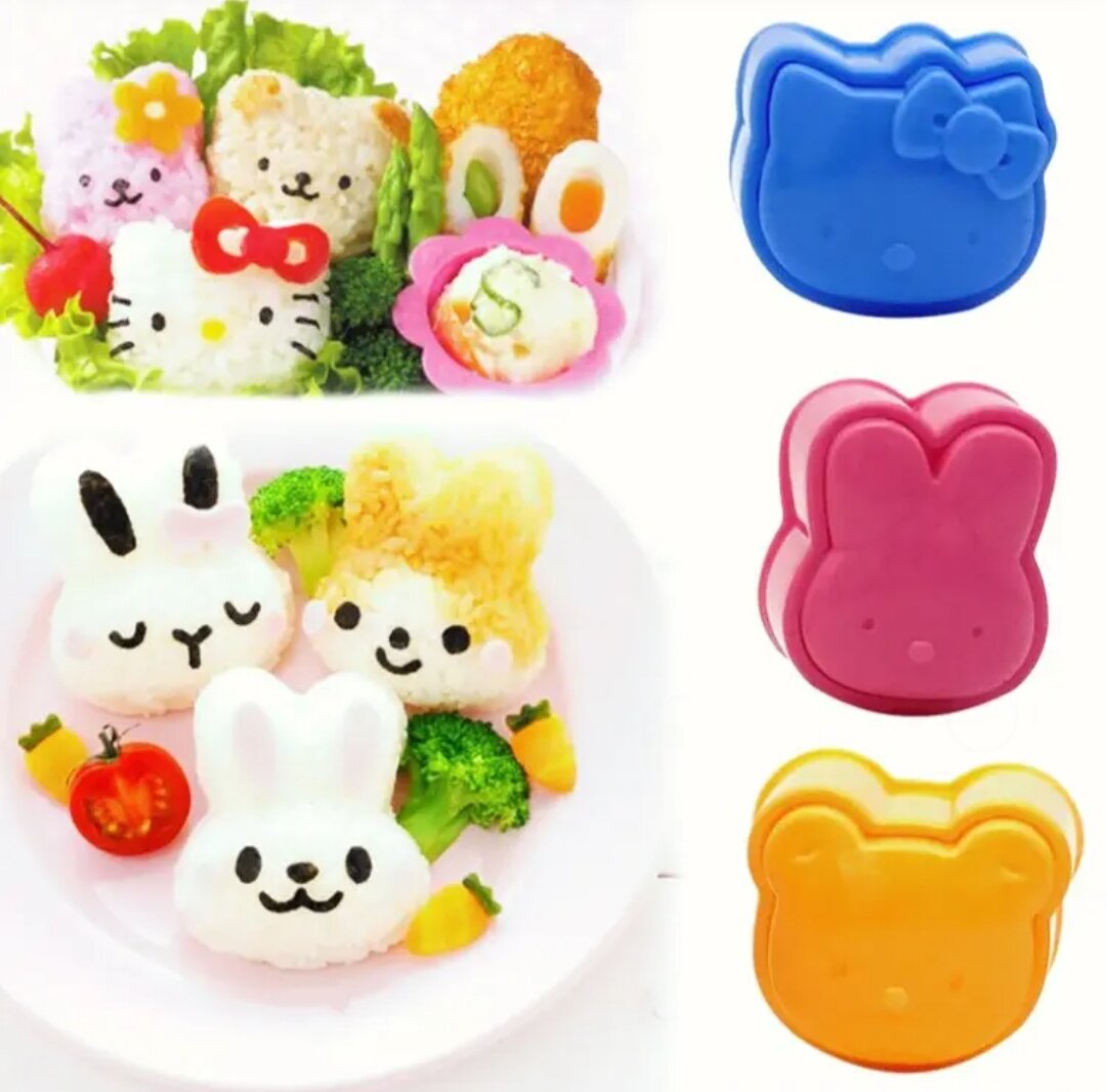 Khuôn cơm Bento cho bé bộ 3 chiếc