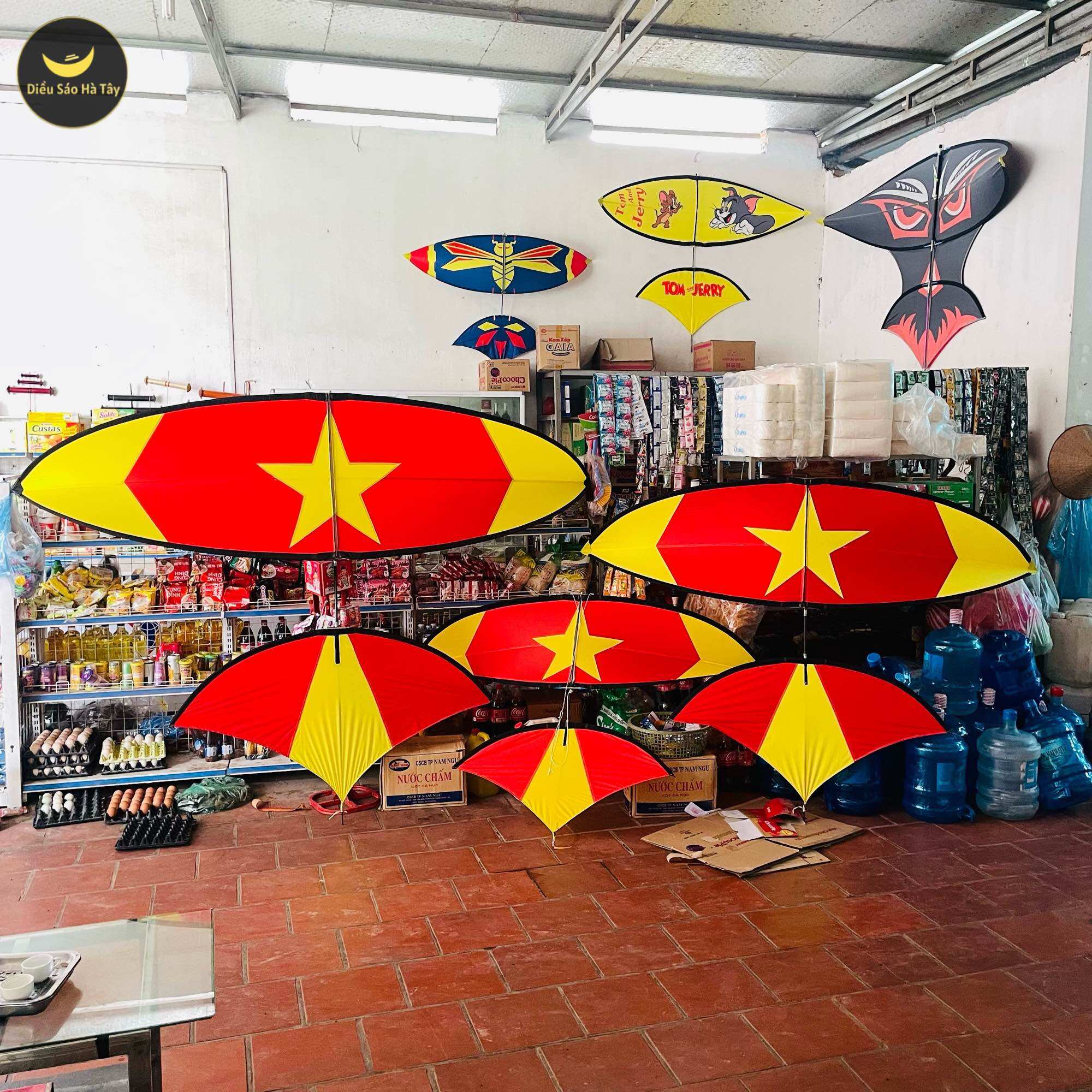 [Áo Diều] lắp ghép cờ đỏ sao vàng