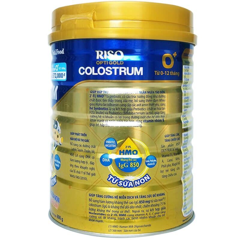 Sữa Non Riso Colostrum 0+ 800g - Cho Bé Từ 0-12 tháng Tuổi