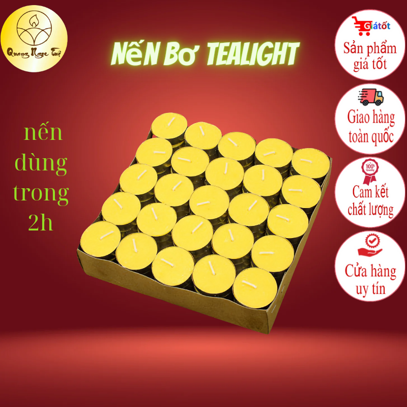 Nến tealight, nến xong tinh dầu 2h.