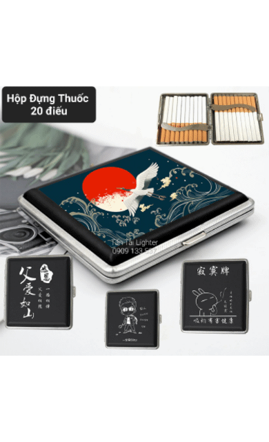 Hộp đựng thuốc 20 điếu bao da in hình chống nước