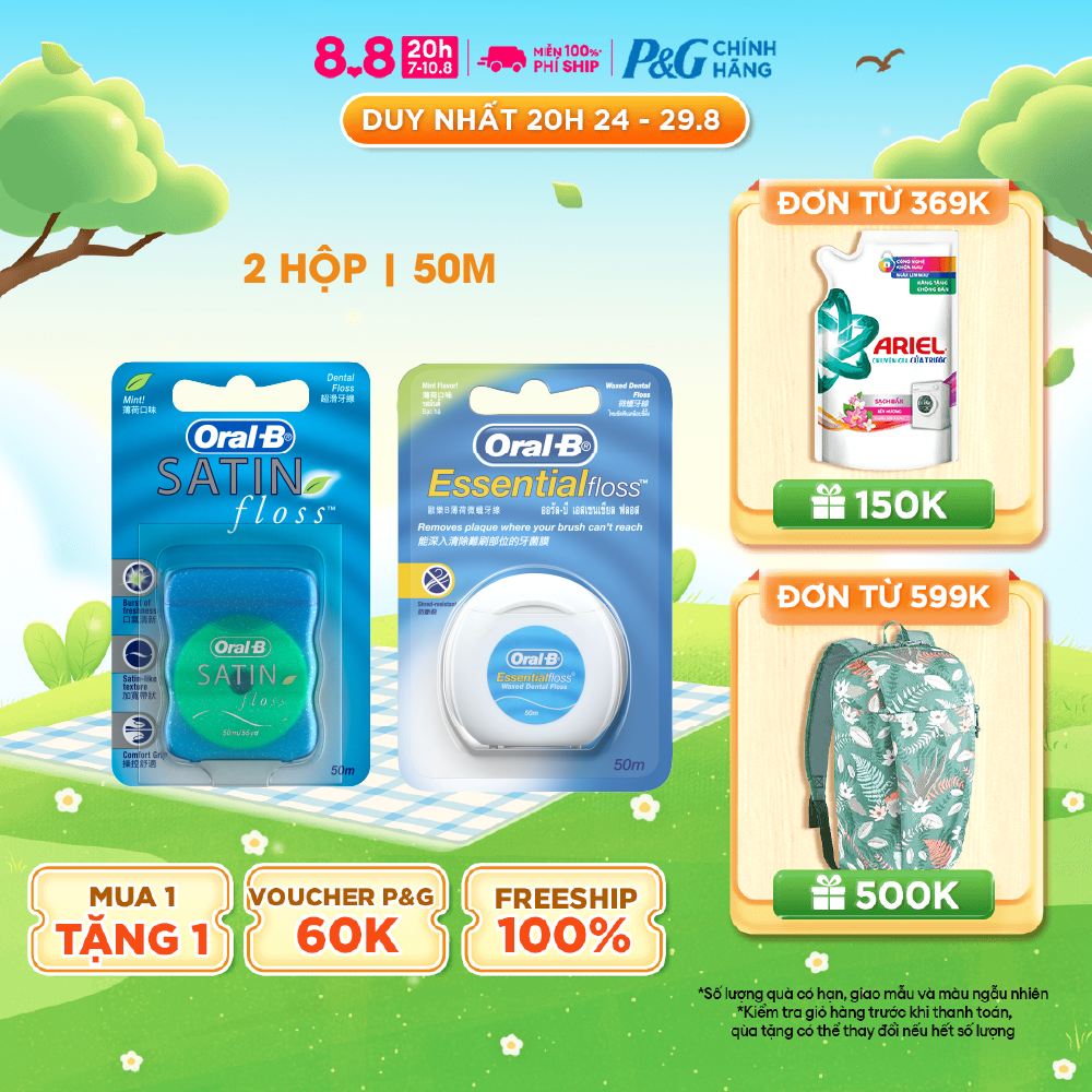 Combo 2 chỉ nha khoa oral-b hộp 50m