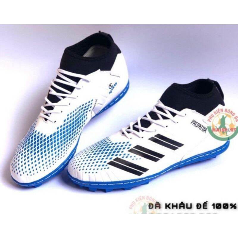 Giày đá bóng sân cỏ nhân tạo Predator cao cổ 2023 -Khâu kín đế tặng kèm tất (vớ) ảnh thật .