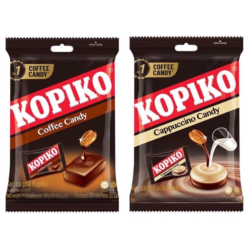 Kẹo cà phê kopiko vị cà phê/ cà phê sữa gói 150gr/135gr