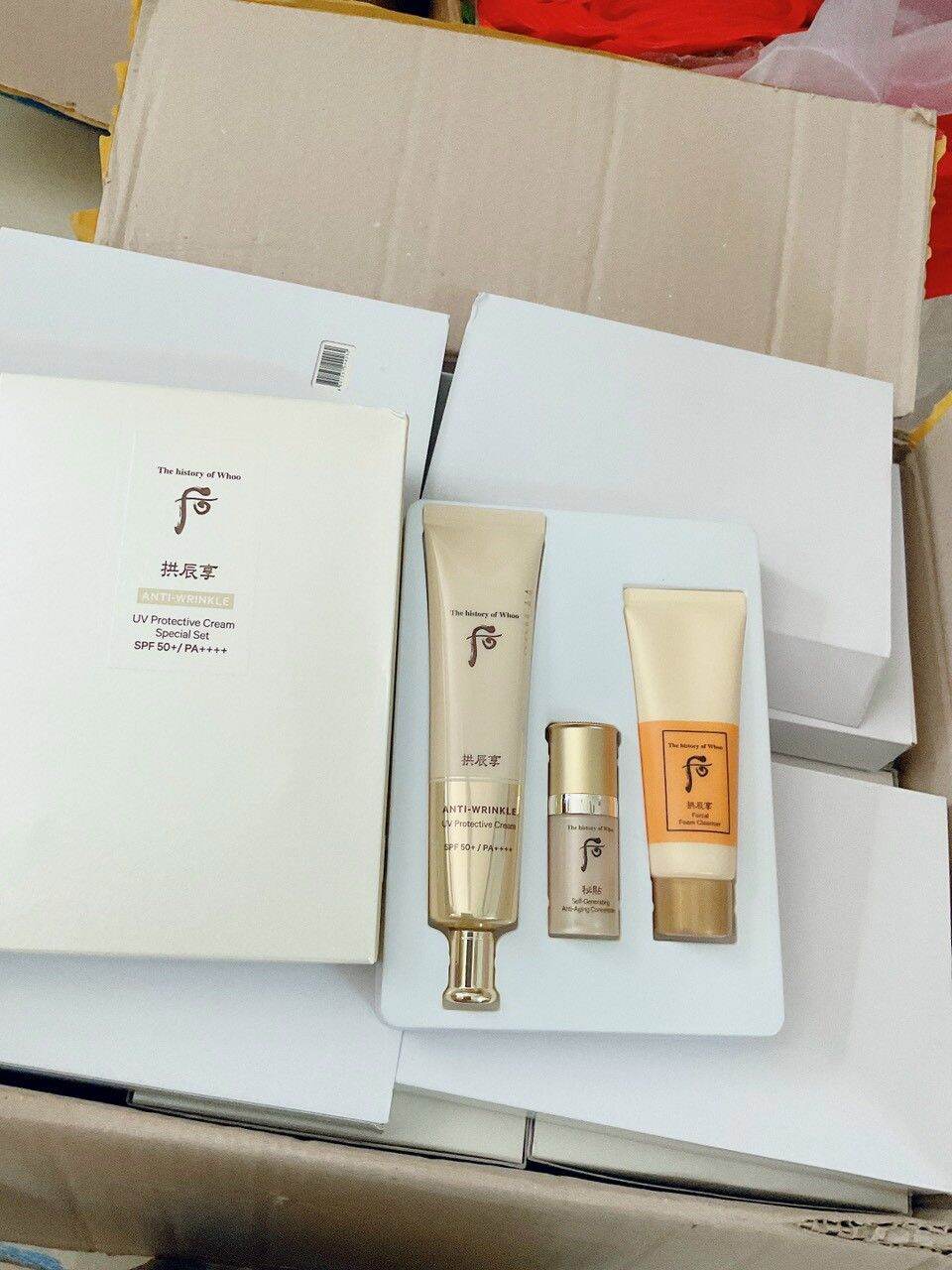 Set chống nắng chống nhăn whoo 50 ml