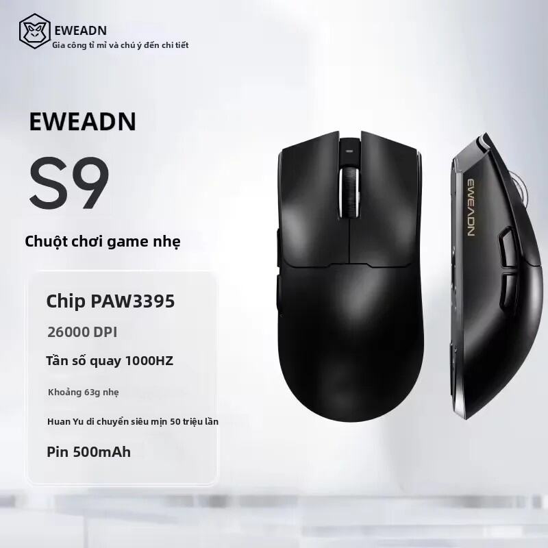 Chuột Chơi Game Không Dây Siêu Nhẹ EWEADN S9 Pro 2.4G USB-CBT Ba Chế Độ Tốc Độ Lấy Mẫu 8K Độ Phân Gi