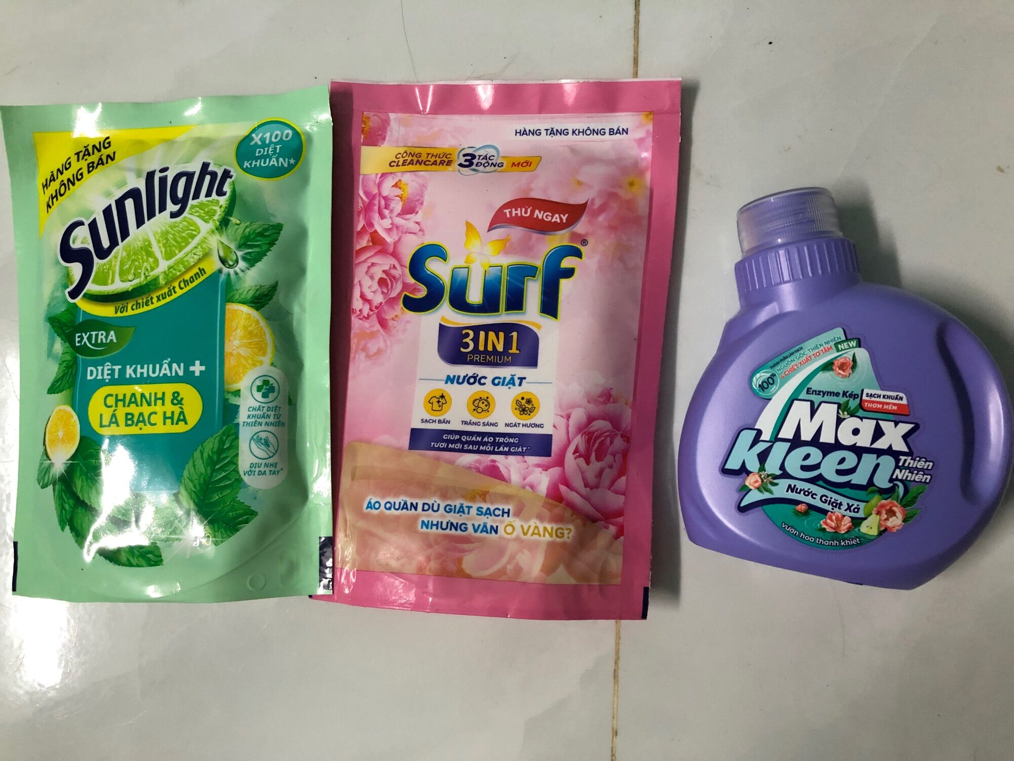 Nước rửa chén và nước giặt combo 3 món