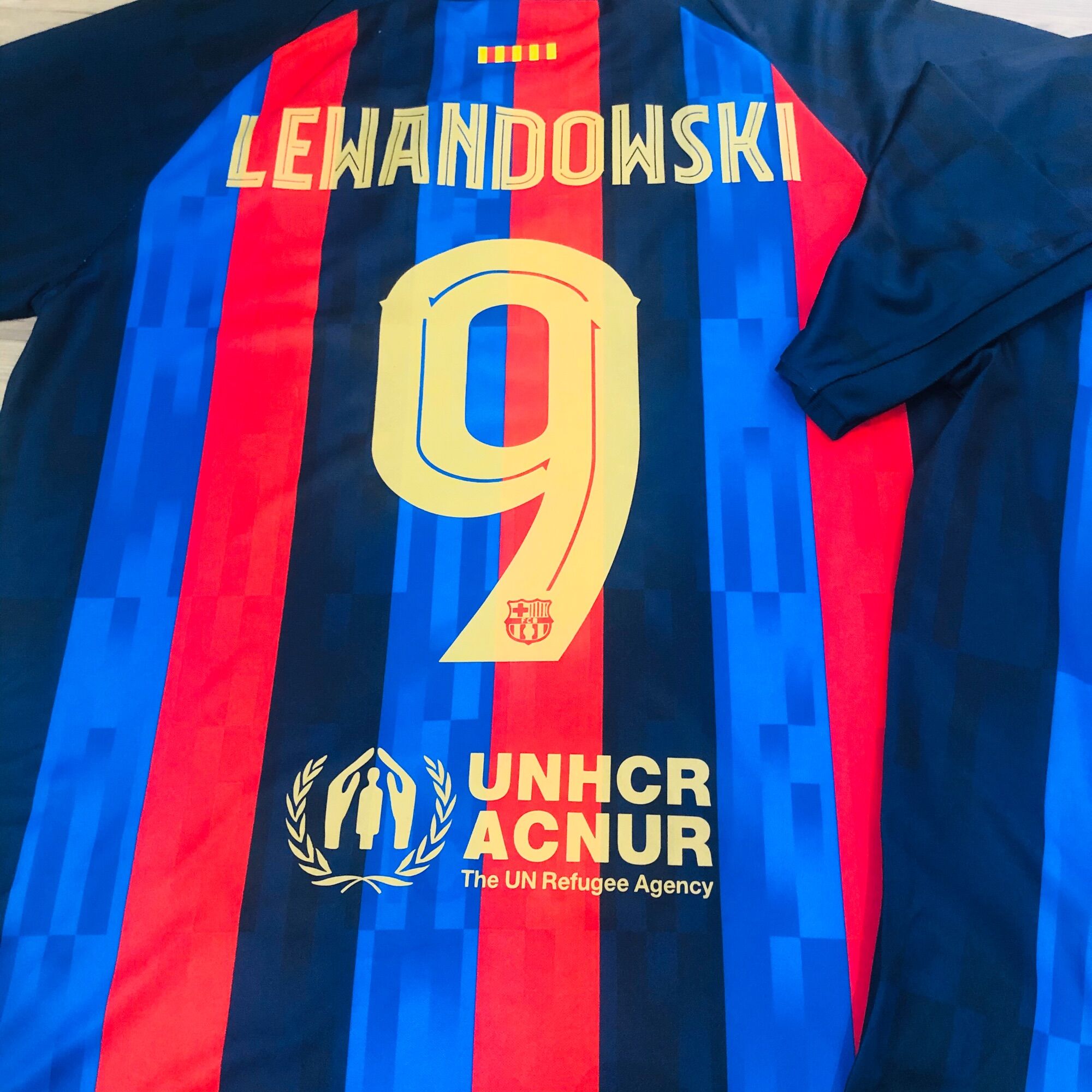 Bộ bóng đá vải thái Barcelona in Lewandowski
