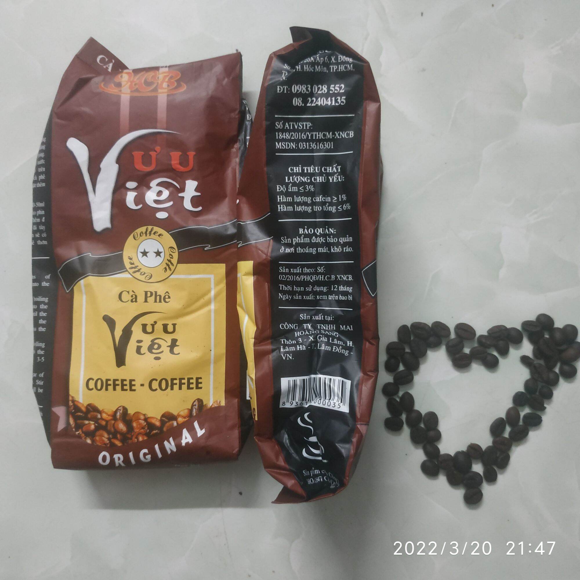 combo 2 gói cafê  ưu Việt ( 1kg)