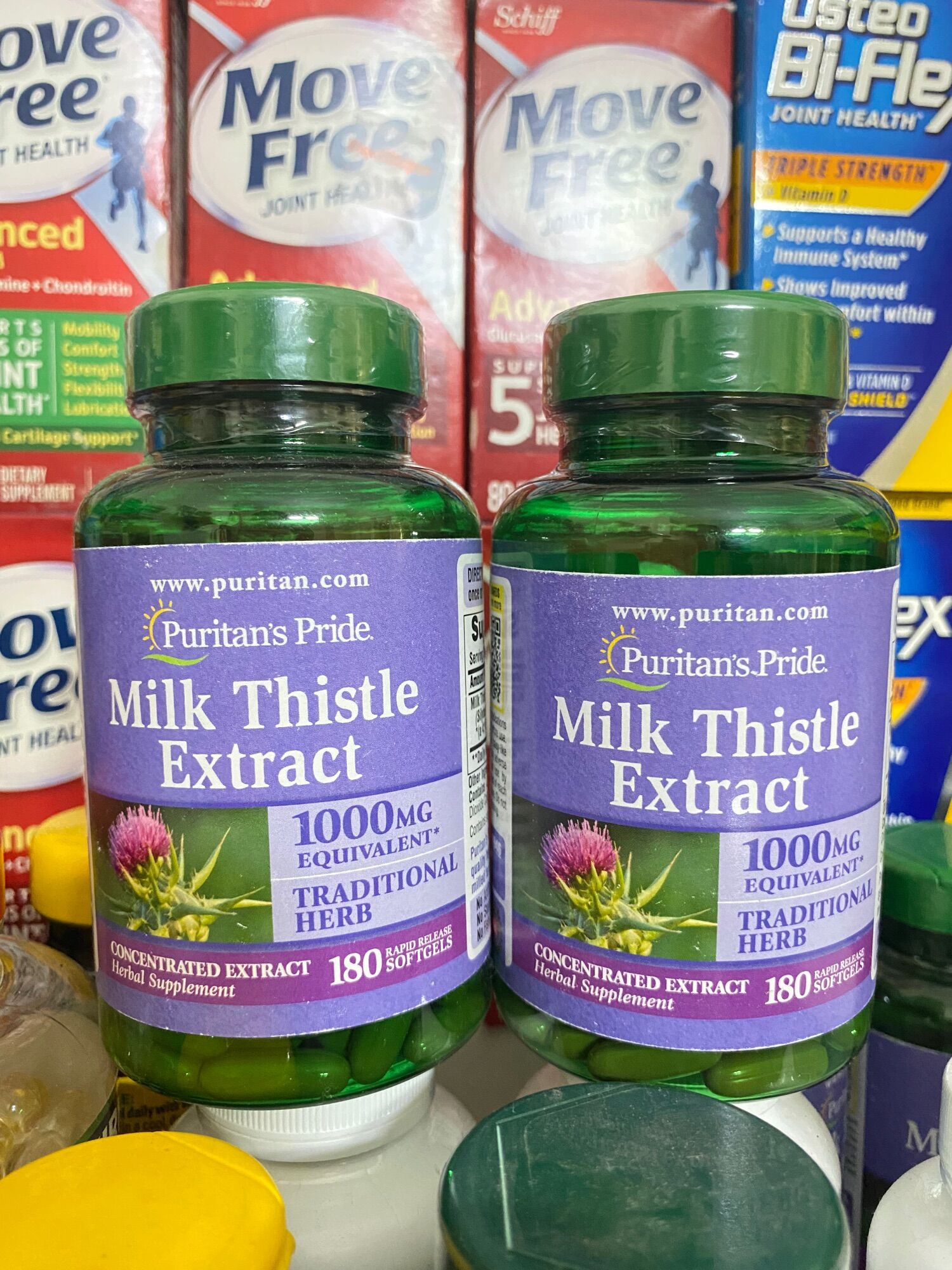 Viên uống thải độc gan Puritan’s Pride Milk Thistle Extract 1000mg 180 viên softgels