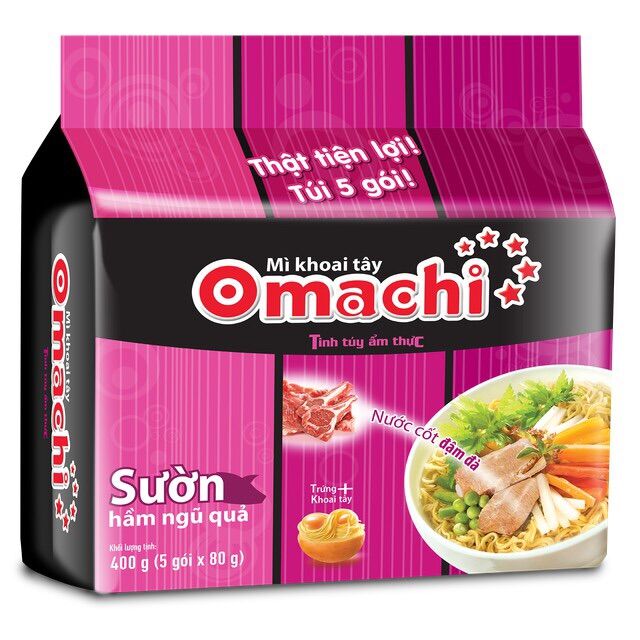 Túi 5 gói mỳ Omachi Sườn Hầm
