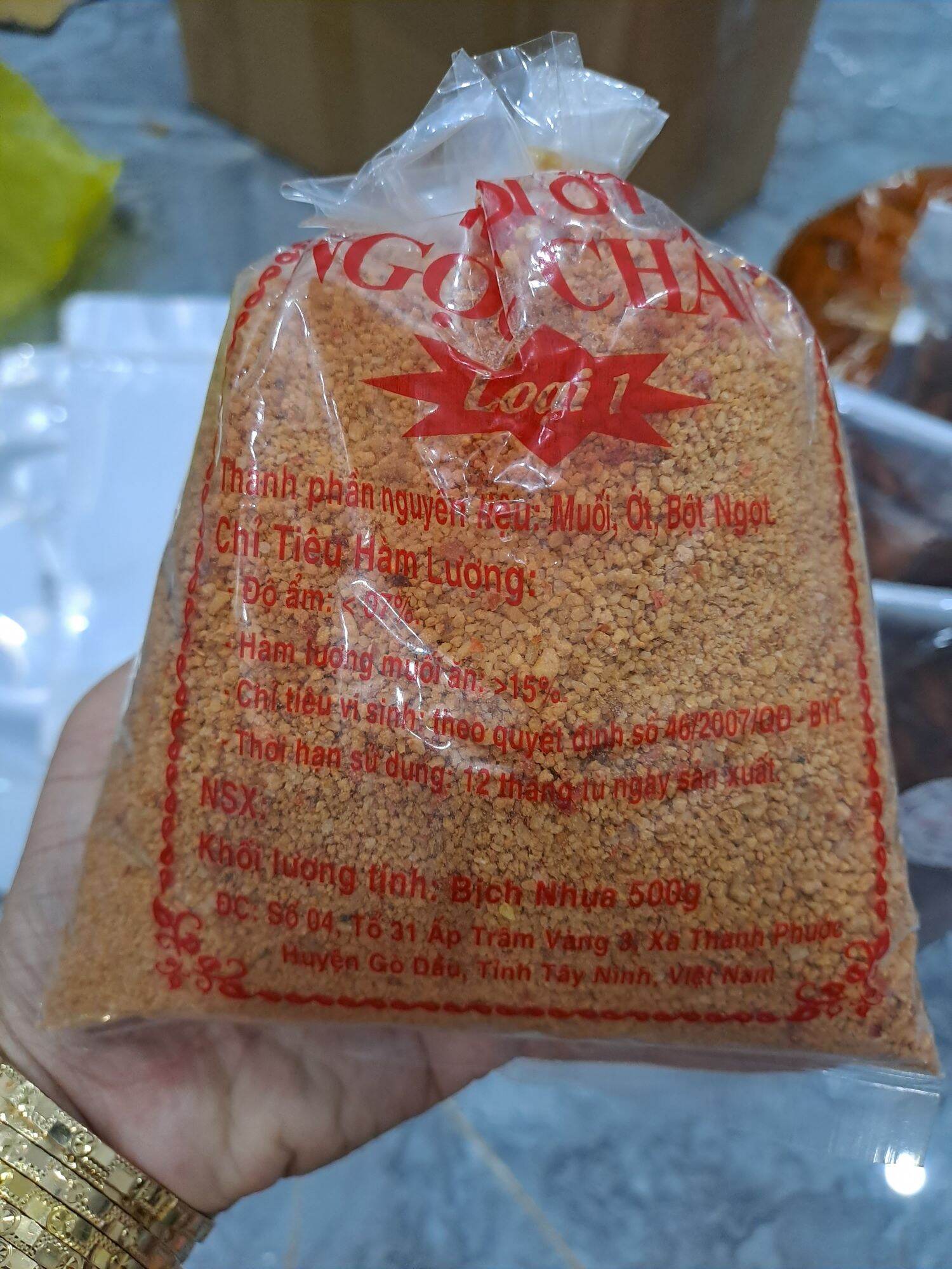 1 kg muối ớt hạt nhỏ Ngọc Châu ngon