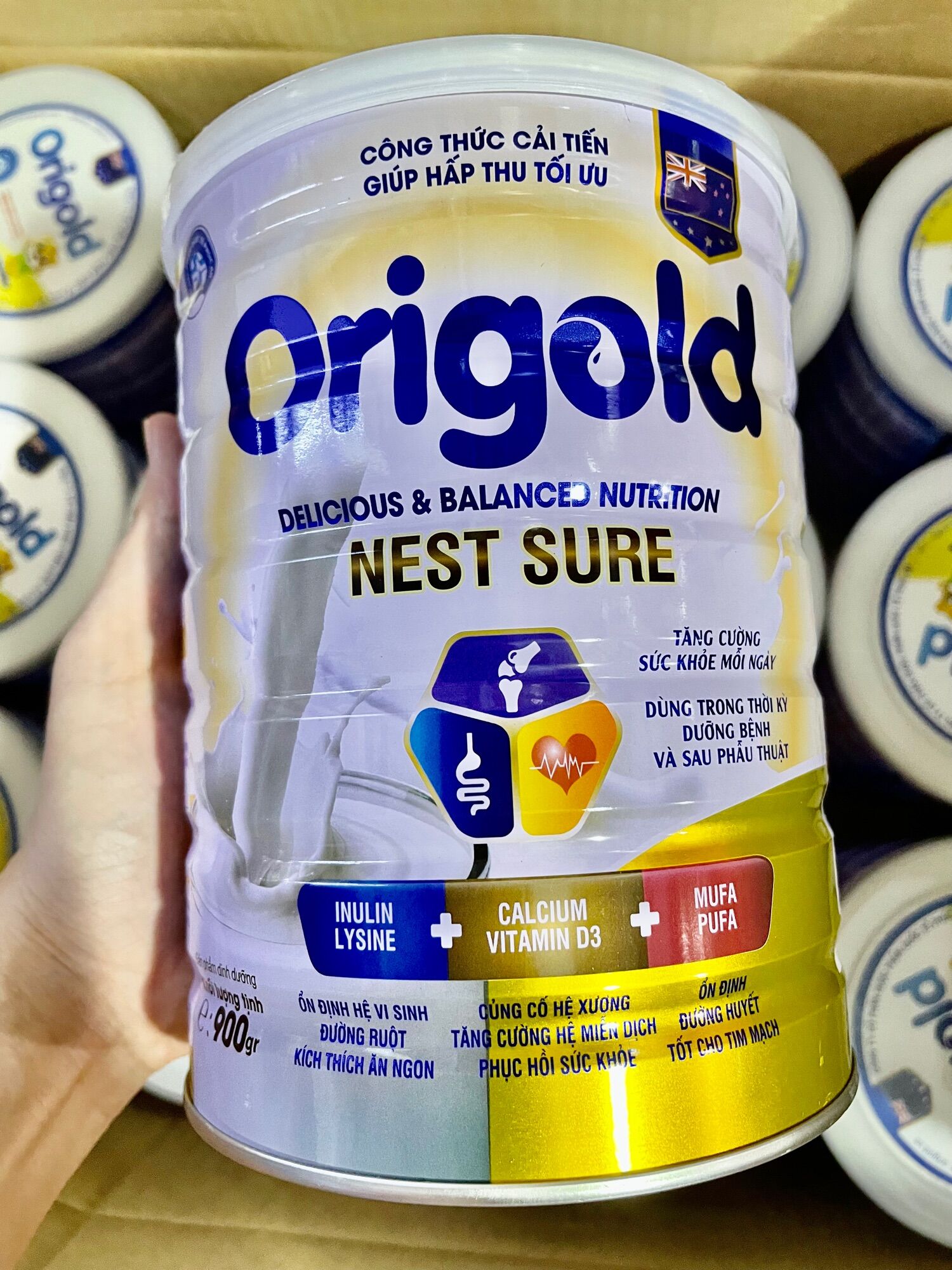 Sữa Origold Nest Sure Bổ sung dinh dưỡng cho người bệnh