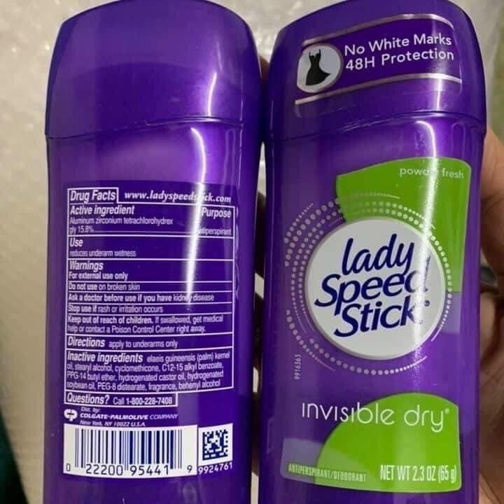 Lăn khử mùi dạng sáp lady speed stick invisible dry - shower fresh 65g