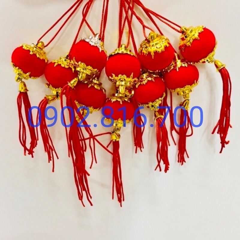 Sét 10 dây treo lồng đèn treo cây mai trang trí tết