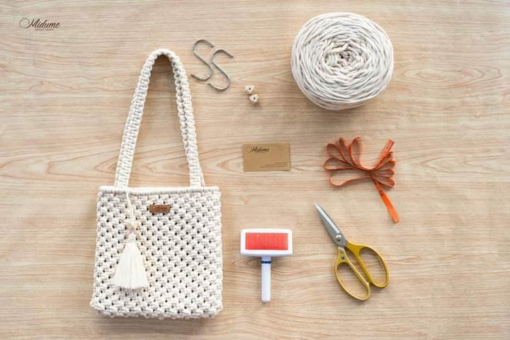 Set nguyên liệu làm túi xách Macrame - Túi đeo vai